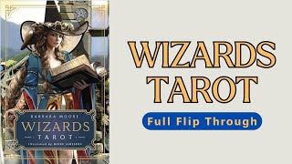 Wizards Tarot Llewellyn Barbara Moore Full Flip Through [upl. by Keyek]