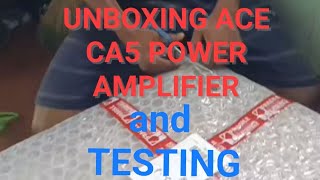 Ace CA 5 POWER AMPLIFIER  TESTING D10 400 WATTS [upl. by Lasko]