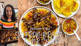 Persian Style Saffron Braised Lamb Shanks Maycheh [upl. by Evadnee]