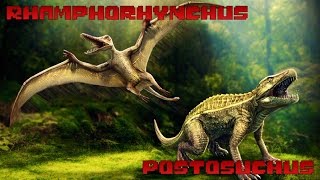 Jurassic World The Game  Rhamphorhynchus and Postosuchus Level 40 [upl. by Acey]