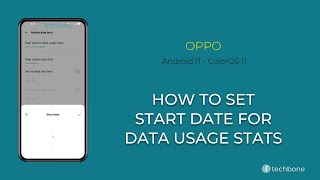 How to Set Start date for Data usage Stats  Oppo Android 11  ColorOS 11 [upl. by Kathlin]