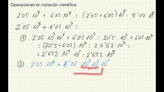 Operaciones en notación científica [upl. by Wirth270]