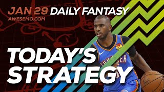 NBA DFS Strategy  Wed 129  Awesemocom [upl. by Mitzl571]