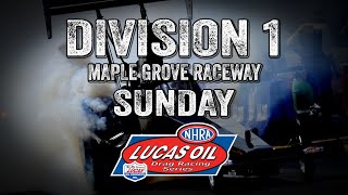 Division 1 NHRA Lucas Oil Drag Racing Series from Maple Grove Raceway Sunday [upl. by Hartman]