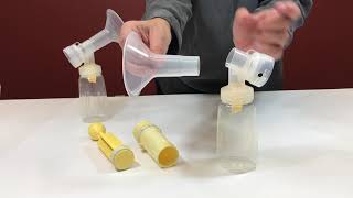 How to Assemble a Medela Manual Breast Pump from the Lactina Breast Pump Attachment [upl. by Tiebold]