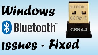 How to Fix Bluetooth not working in Windows 10 CSR USB not detected [upl. by Sig646]