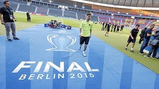 Champions League Final FC Barcelona training session in Berlin [upl. by Bolling]