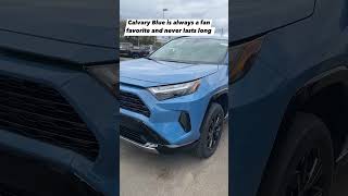 Check out the stunning Cavalry Blue on this 2024 Toyota RAV4 Hybrid toyota [upl. by Nomor9]