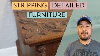 How To Strip Paint From Detailed Wood Furniture [upl. by Ydnem191]