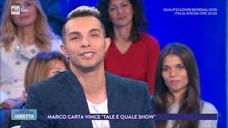 Il vincitore di quotTale e Quale Showquot Marco Carta con Angelucci  La Vita in Diretta 13112017 [upl. by Akcinahs735]