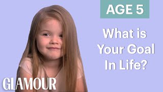 70 People Ages 575 Answer What’s Your Goal In Life  Glamour [upl. by Narmak932]