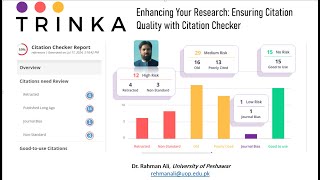 Enhancing Your Research with Trinka AI Ensuring Citation Quality with Citation Checker [upl. by Persis]