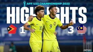 TimorLeste 13 Malaysia AFFU23 2023 [upl. by Lukey]