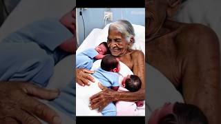 75YearOld Woman Becomes a Mother of Triplets After Decades of Waiting [upl. by Aneled980]