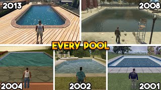 COMPARING POOL FROM EVERY GTA GAME GTA 5 vs GTA 4 vs GTA San vs GTA VC vs GTA 3 [upl. by Llenyl]