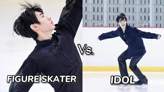 sunghoon skating as a figure skater vs as an Kpop idol [upl. by Rabbi]