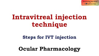 How To Give  Intravitreal Injection Technique Video Study With Me [upl. by Aseek]