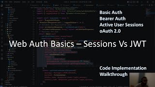 Web Auth Understanding Difference between Session based Authentication Vs JWT Authentication [upl. by Enailil]