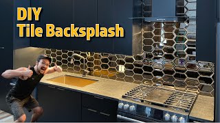 How to Install Backsplash Tile in a Kitchen DIY  The Lake House Project Ep 24 [upl. by Enialb]