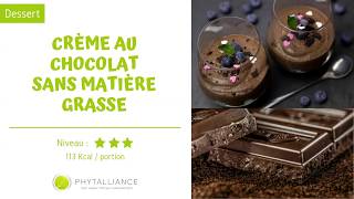 Recette minceur Phytalliance  crème chocolat sans matière grasse [upl. by Ovida793]