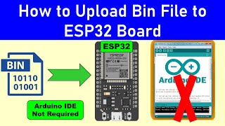 How to upload Bin file to ESP32 board  Bin file to ESP32  Hex file to ESP32  Teach me something [upl. by Eihcra]