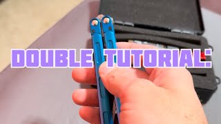 Double Balisong Tutorial Rev Fan to Pencil Grip and Fan Rollover Easy Combo [upl. by Jenda]