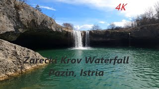 Zarečki Krov Waterfall Pazin  Istria [upl. by Aenal]