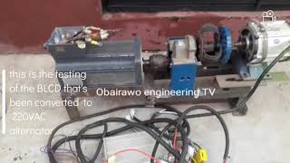 fuelless generator 220VAC prototype BLDC driving BLDC [upl. by Maibach]