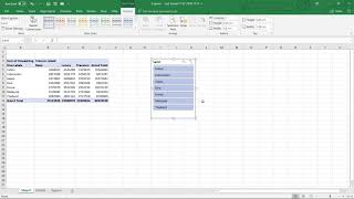 Filtrering af data i pivot tabel i Excel 56  Slicer [upl. by Eemia]