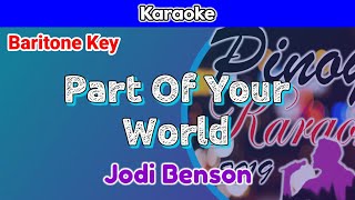 Part Of Your World by Jodi Benson Karaoke  Baritone Key [upl. by Nycila]