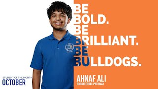 PCTI STEM Presents  Octobers Student of the Month  Ahnaf Ali [upl. by Kinney]