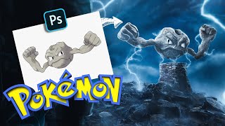 Making POKÉMON Realistic in Photoshop  GEODUDE  Photo Manipulation [upl. by Thagard851]