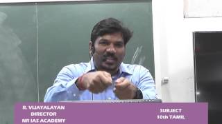 10th Tamil Class  NR IAS Academy Director R Vijayalayan [upl. by Attayek]