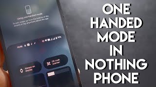 Enable One Handed Mode in Nothing Phone 2a [upl. by Neztnaj671]