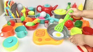 Unboxing Miniature Plastic Full Kitchen Set Collection  Toy Cooking Game  Kitchen Set Toy  Review [upl. by Laith736]