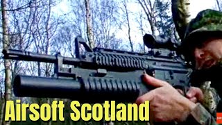 Airsoft War M60 G36c M16 SPR quotThe Fortquot Scotland [upl. by Odicalp]