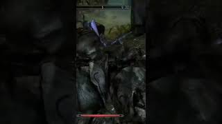 Skyrim Chaurus Hunter trips over and fecking dies [upl. by Anatnom]