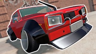 The Worlds Fastest Electric Drag Car Insane Classic Muscle Car Crashes  BeamNG Drive Mods [upl. by Niryt]