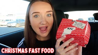 TRYING CHRISTMAS FAST FOOD ITEMS [upl. by Steffin298]