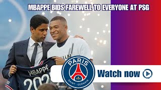 Mbappe bids farewell to everyone at PSG except the most important person [upl. by Lachish]