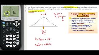 Hypothesis Testing Pvalue Method twotailed using TI84 calculator [upl. by Tiloine211]