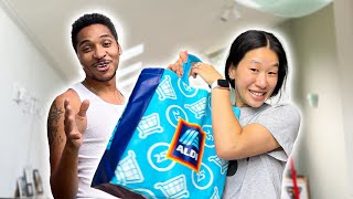 Heres what I got from the Aldi Grand Opening  My Husband reacts to it [upl. by Kata]