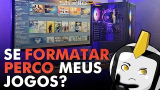 FORMATEI O MEU PC E PERDI TODOS OS MEUS JOGOS 🤔  STUDIOPC RESPONDE [upl. by Lacefield327]