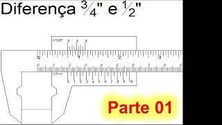 Diferença 34quot e 12quot Metrologia Industrial [upl. by Akirej]