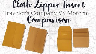 Travelers Notebook Cloth Zipper Insert Comparison [upl. by Josie359]