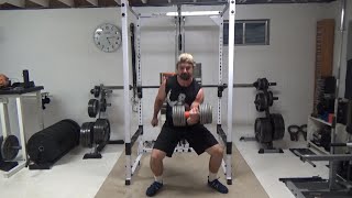 Single Dumbbell Zercher Squats For Legs Core and Upper Back Training [upl. by Corwin]