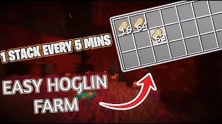 Minecraft 118  How to make a Quick amp Easy Hoglin Farm [upl. by Laehcym]