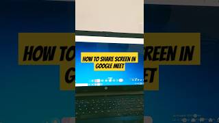 How to Share Screen in Google Meet  shorts [upl. by Kwei465]