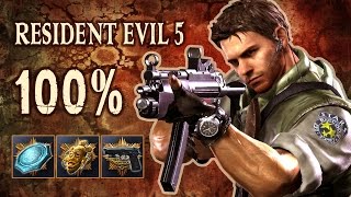 RESIDENT EVIL 5  100 Speed RuN All BSAA Emblems Treasures Weapons [upl. by Onivla]