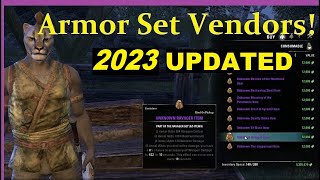 🔷 ESO  Cyrodiil Armor Set Vendors UPDATED Locations amp Armor Sets Lists [upl. by Nitreb22]